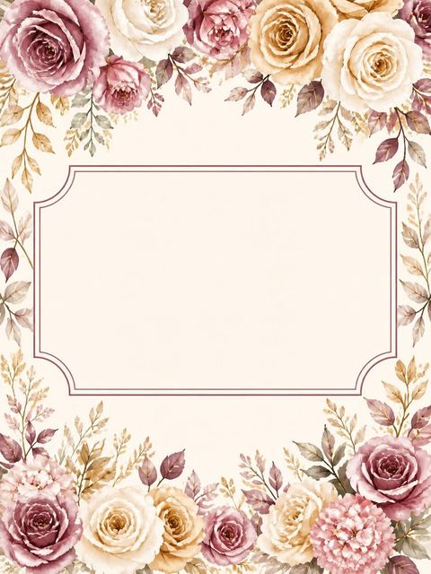 Place card in the Dusty Rose Floral Bridal Shower design