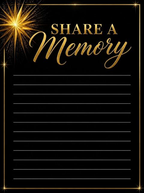 Memory card in the Gold 3D Starburst 50th Birthday design