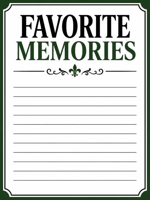 Memory card in the Forest Green Bold Serif 50th Birthday design