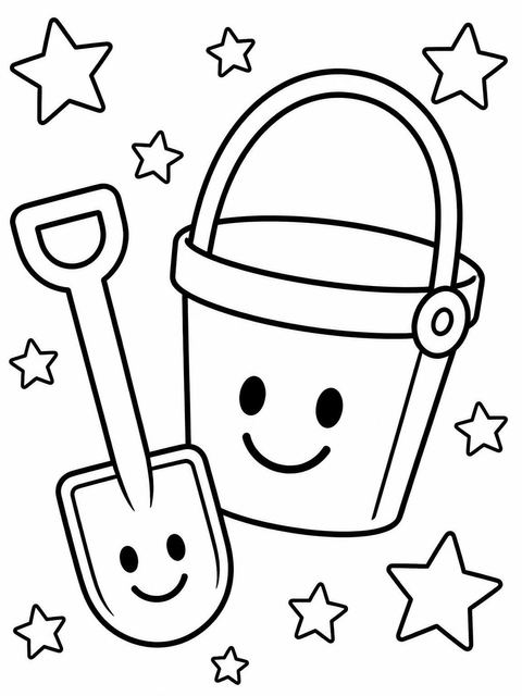 Coloring sheet in the Crayon Beach Toy 1st Birthday design