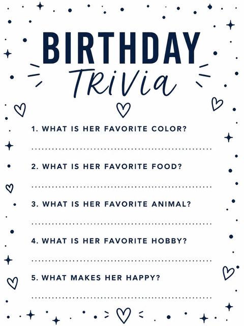 Couples trivia card in the Navy Script Minimalist 16th Birthday Invitation design