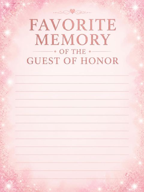 Memory card in the Blush Rose 25th Birthday design