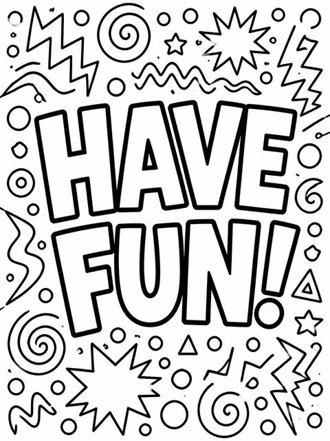 Coloring sheet in the Neon Geometric 10th Birthday Invitation design