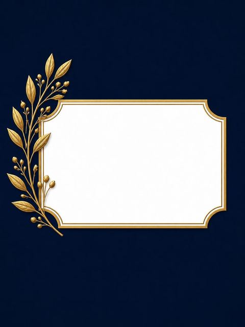 Place card in the Navy and Gold Monogram 65th Birthday design