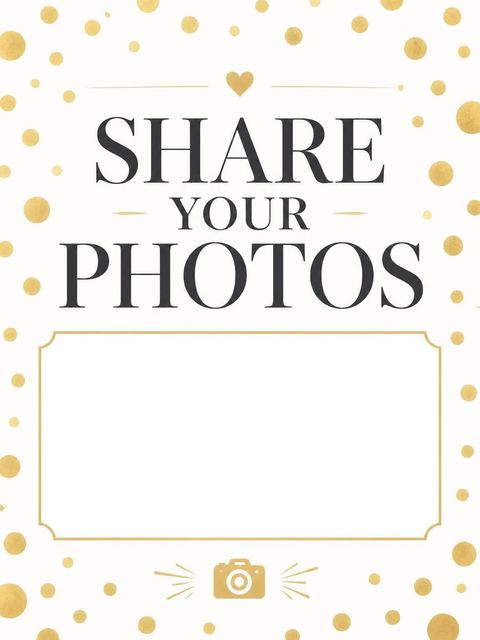 Hashtag card in the Gold Foil Confetti 30th Birthday design
