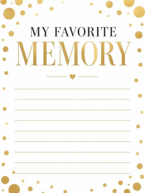 Memory card in the Gold Foil Confetti 30th Birthday design