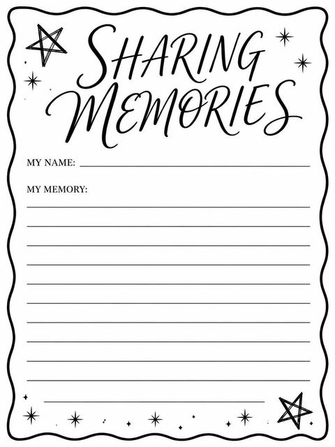 Memory card in the Black Ink Wavy Border Birthday design