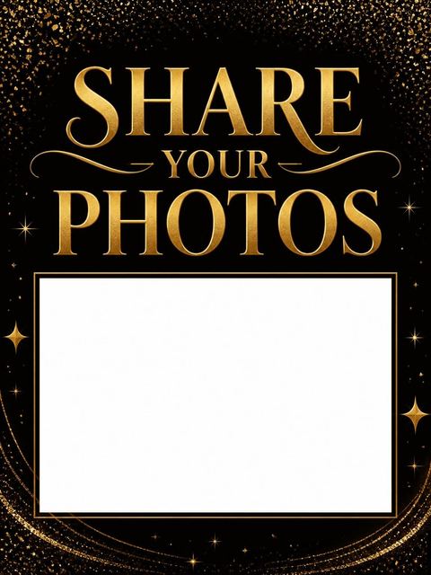 Hashtag card in the Gold Foil 30th Birthday Invitation design