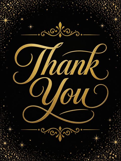 Thank-you flat in the Gold Foil 30th Birthday Invitation design
