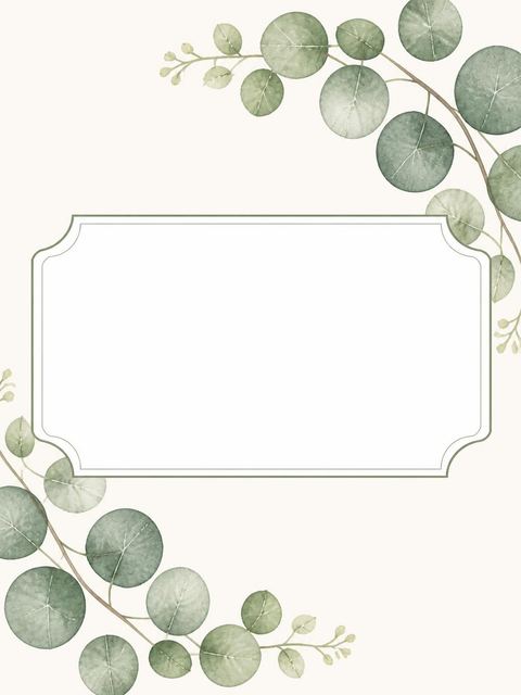 Place card in the Cream Watercolor Eucalyptus Bridal Shower design