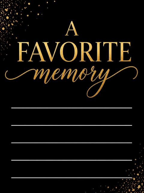 Memory card in the Gold Foil Black 40th Birthday design