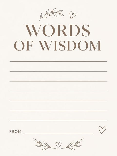 Advice card in the Taupe Minimalist Typography 3rd Birthday design