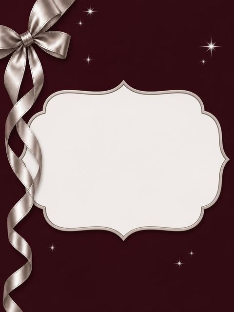 Place card in the Burgundy Silver Ribbon 35th Birthday Invitation design