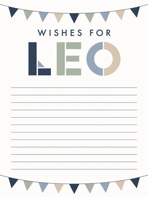 Wishes page in the 1st Birthday Digital Geometric Invitation design