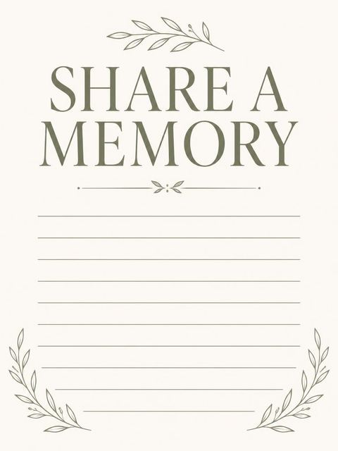 Memory card in the Sage Olive Branch 90th Birthday design