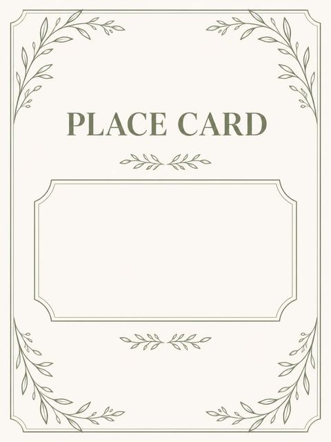 Place card in the Sage Olive Branch 90th Birthday design