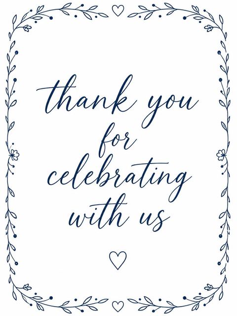 Thank-you flat in the Navy Script Minimalist Sweet Sixteen design