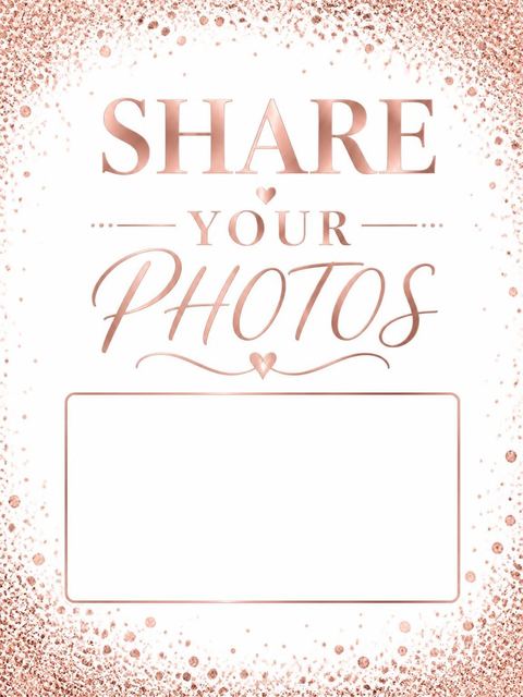 Hashtag card in the Rose Gold Metallic 18th Birthday design
