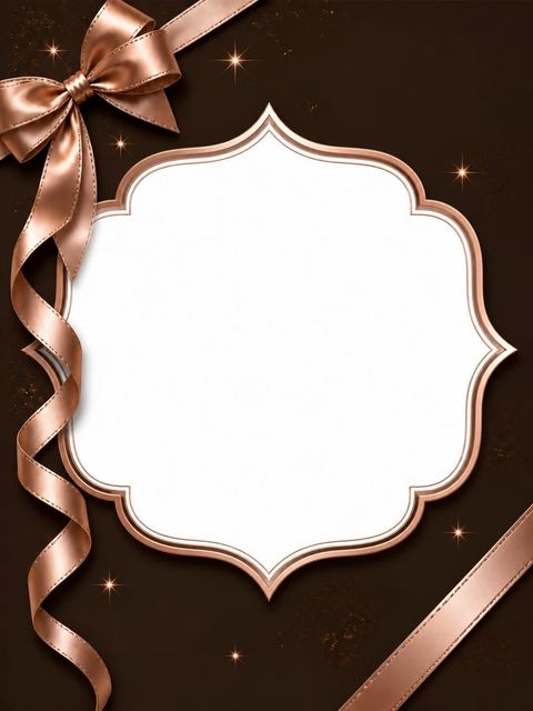 Place card in the Rose Gold Ribbon Chocolate 35th Birthday design