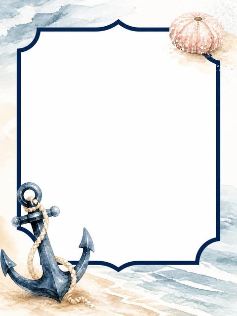 Place card in the Watercolor Nautical Anchor Beach Party design
