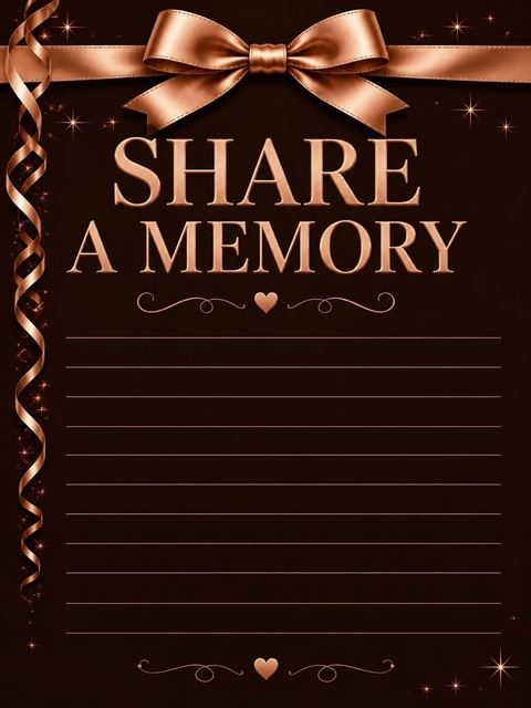 Memory card in the Bronze Ribbon Metallic 90th Birthday design