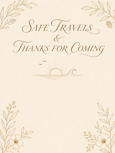 Goodbye card in the Willow Sunset Retirement Party Invitation design