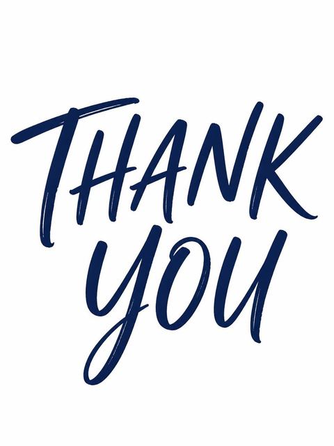 Thank-you flat in the Navy Brush Script 21st Birthday Invitation design