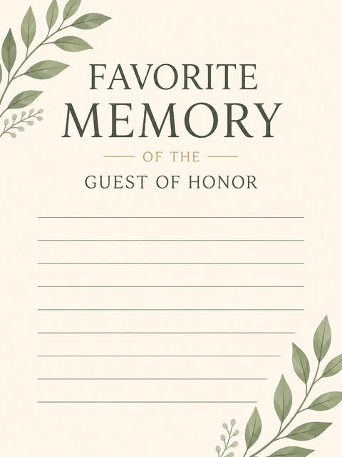 Memory card in the Emerald Ribbon 40th Soirée design