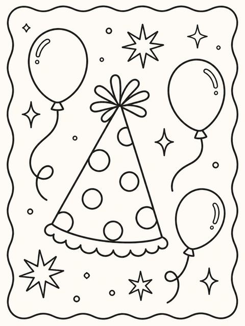 Coloring sheet in the Sage Green 3rd Birthday Invitation design