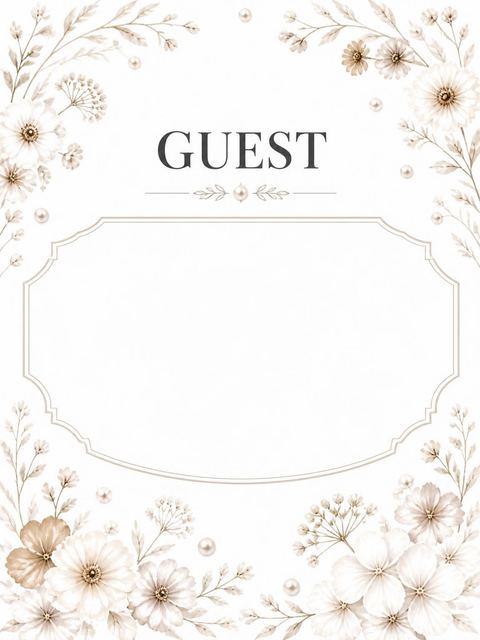 Place card in the Watercolor Hydrangea Gown Bridal Shower design
