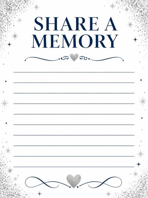 Memory card in the Metallic Silver Navy 80th Birthday design