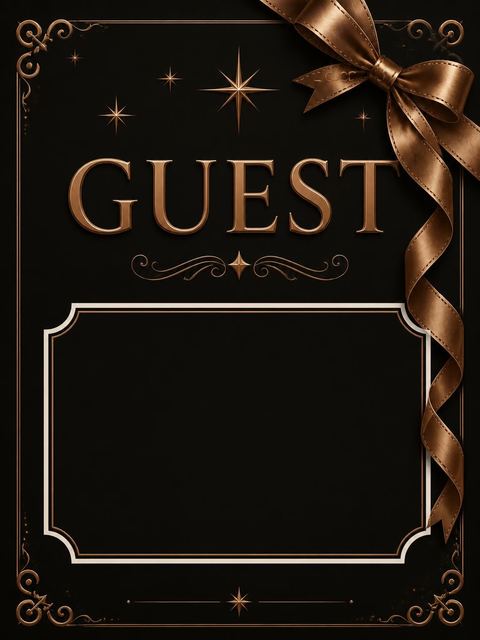 Place card in the Bronze Ribbon Metallic 75th Birthday design