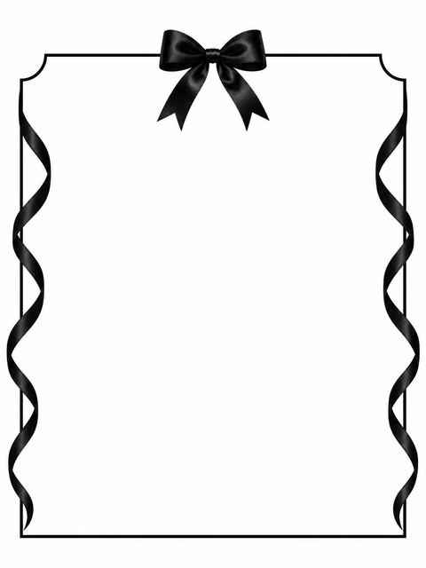 Place card in the Black Satin Bow Bridal Shower design