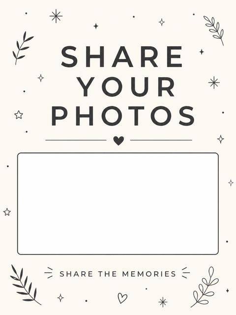 Hashtag card in the Cream Minimalist Typography 7th Birthday Invitation design