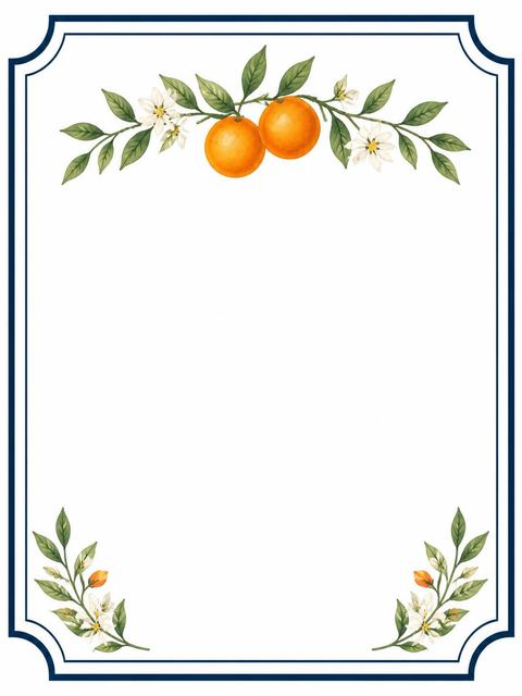Place card in the Watercolor Citrus Amalfi Coast Bridal Shower design