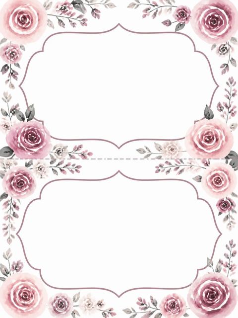 Place card in the Dusty Rose Watercolor Bridal Shower design