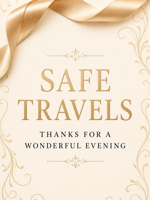 Goodbye card in the Golden Ribbon 40th Dinner design