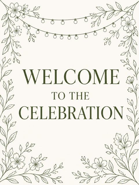 Welcome sign in the Green Line Art Botanical 30th Birthday design