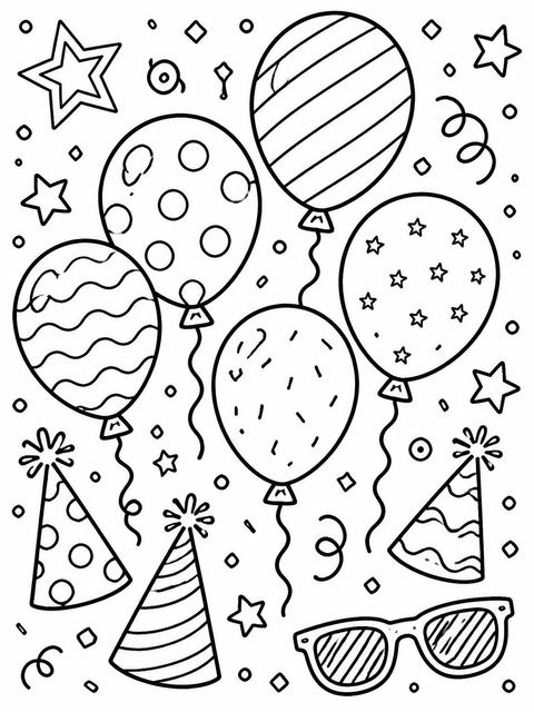 Coloring sheet in the Navy and Mustard Doodle 16th Birthday design