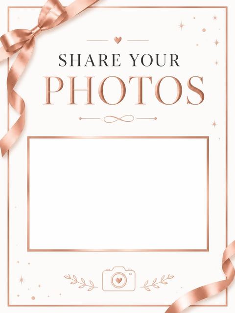 Hashtag card in the Rose Gold Ribbon 18th Birthday design