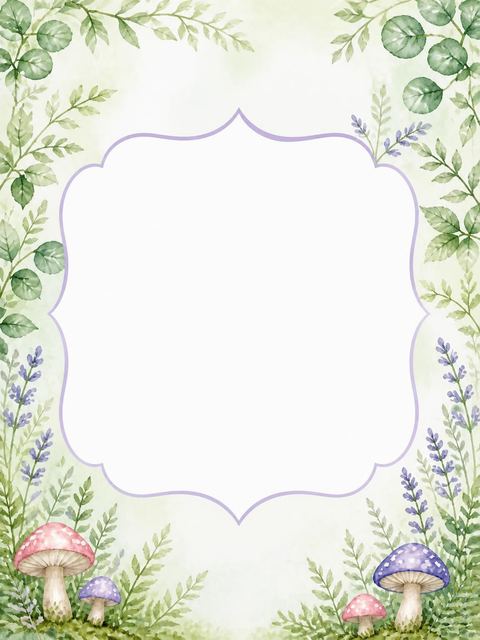 Place card in the Watercolor Fairy Forest 3rd Birthday design