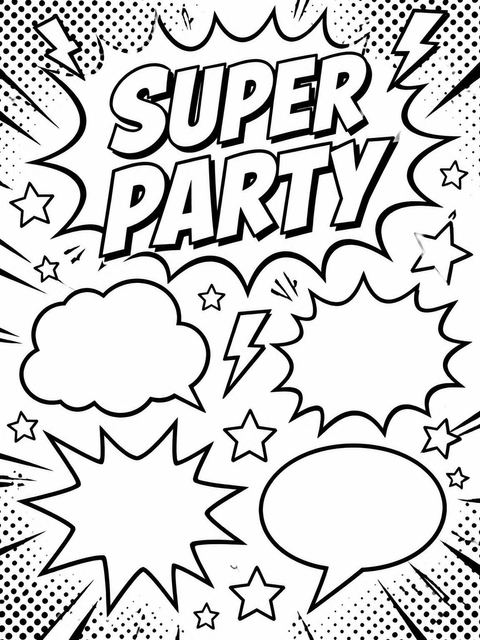 Coloring sheet in the Primary Color Pop-Art 5th Birthday design
