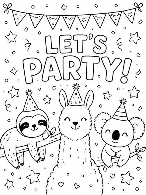 Coloring sheet in the Pastel Animal Print Baby Shower design
