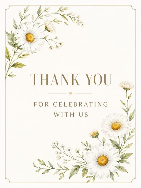 Thank-you flat in the Little Golfer Par-Tee 4th Birthday Invitation design