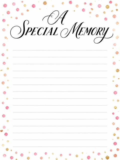 Memory card in the Gold Pink Confetti 70th Birthday design