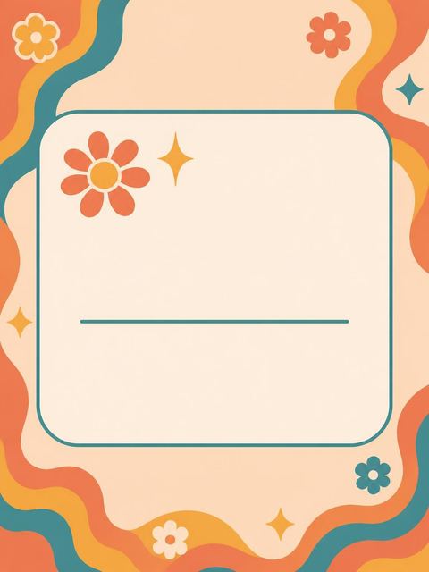 Place card in the Retro 70s Disco 2nd Birthday design