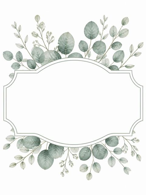 Place card in the Watercolor Eucalyptus Bridal Shower Invitation design