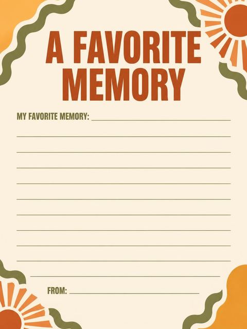 Memory card in the 70s Retro Wave Casual Invitation design