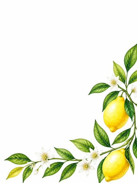 Place card in the Watercolor Lemon Branch Bridal Shower design