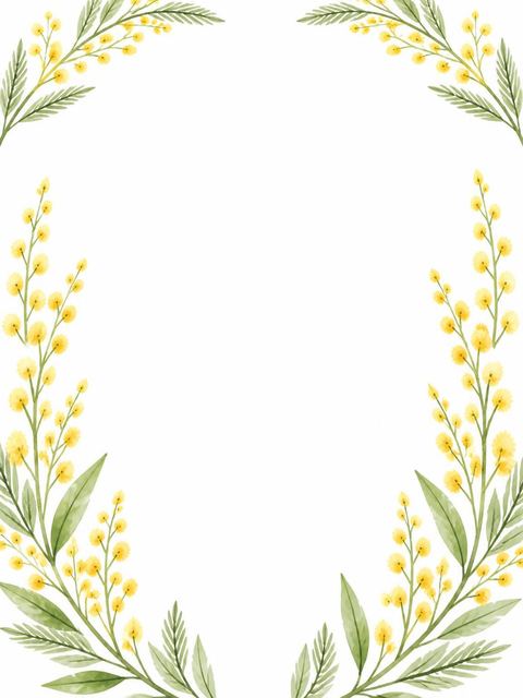 Place card in the Watercolor Mimosa Floral Bridal Shower design